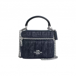 Coach Mini &Otilde;la Crossbody K&auml;ekott Naiste k&auml;ekotid H&otilde;bedane Sinine CAQ00-SVDE Gift Box Set (Basic Set+Black Box)