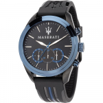 Maserati Traguardo Must Silikoon/Kumm Meeste Kvarts Kronograaf R8871612006 must