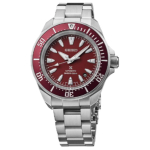 SEIKO PROSPEX 200m Veekindel Mehaaniline Liikumine Roostevabast Terasest Rihmaga K&auml;ekell 41,7mm Meeste Kellad SRPL11K1 Red Watch Dial brown