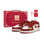 Jordan Air Jordan 1 Low top Vintage Basketball Shoes GS Red 553560-163(Team18-SBOX) 45 brown