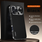 Luksuslik k&otilde;rgekvaliteediline originaaltehnoloogiaga kootud &uuml;mbris iPhone 17 Pro Maxile Magsafe magnetilise juhtmevaba laadimise jaoks Alumiiniummetallist kate For iPhone 17 Pro Max must