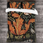 William Morris Kuldne Liilia Tekikott Komplekt 2 Padjapuuriga, Pehme Mikrokiud Voodipesu Kuningas/Kuninganna Suurus, Jakobiini Lilleline Tekikott 70x133cm 2pcs