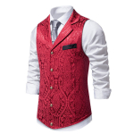 Meeste &uuml;likonnavest Moodne allakeeratava kraega taskutega &uuml;likonnavest Inglise stiilis Smart Casual Vintage H&auml;rrasmeeste vabaaja peo vest S veinipunane v&auml;rv