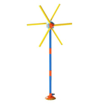Tuuleveski Sprinkler Lastele 360 kraadi p&ouml;&ouml;rlev Veem&auml;nguasi 6 Labaga Ja 54 Otsikuga Universaalne Vooliku&uuml;hendus V&auml;litingimustes Suvine L&otilde;bu Tagahoovi Pihusti 1pc yellow