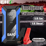 EAFC Kaasaskantav Auto K&auml;ivitusabi H&auml;daolukorra Toitepank, 12V Kaasaskantav Auto Booster 6.0L Bensiini- ja 4L Diiselautodele