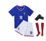 24-25 Prantsusmaa kodus&auml;rk nr. 10 Rahvuskoondise Jalgpalli &Uuml;likond Laste Riided T&auml;iskasvanu &Uuml;likonna Suurus 14-3XL S/170