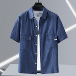 Pluss Rasv, et Suurendada Denim L&uuml;hikeste Varrukatega Puuvills&auml;rki Rasvane Mees Poolvarrukatega Suvine Trend Vabaaja Suur Suurus Meesteriided 10XL sinine