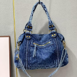 Suure mahutavusega retro teksast kandekott ja crossbody mootorratta kott naistele 38x11x28 cm