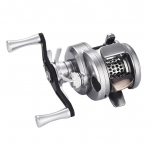 Kaasaskantav kalastus Micro Drum Baitcaster rull, kaalub 118g 7.6:1 kiirussuhe S&uuml;sinikkorpus Madalpool Rull Ketasrull Magnetpidur Meelitusrull Left Hand