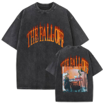 Piiratud uus album J Cole THE FALL OFF Vintage pestud T-s&auml;rgid Unisex Hip Hop Popmuusika f&auml;nnidele L&uuml;hikeste varrukatega T-s&auml;rk Streetwear S black