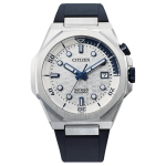 CITIZEN Series8 seeria 200 meetrit veekindel kalender antimagnetiline automaatne/manuaalne mehaaniline liikumine PU rihm 42,6 mm meeste k&auml;ekell valge d NB6060-07A sinine