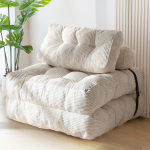 Kokkupandav diivanvoodi, teisendatav magamistool padjaga, kaasaskantav kokkupandav toolvoodi, mugav p&otilde;randadiivan-tugitool elutuppa, magamistuppa (Beige,85*85*75cm) beež