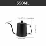 350/600ML Vala &uuml;le kohvikann Luigekaelaga kann Kohvikann Roostevabast terasest Luigekaelaga tilakann Luigekael &Otilde;huke suu