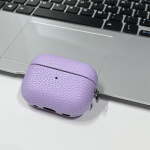 Luksuslik naturaalsest nahast &uuml;mbris AirPods Pro 3 &uuml;mbrisele AirPods Pro 2 Airpods 4 Airpods 3 katteks Litchi muster veisenahast pandlaga For AirPods Pro3 tumesinine v&auml;rv