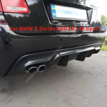 MP stiilis tagumise kaitseraua splitter-difuusor BMW 5. seeriale E60 E61 M-paketile 2004 2005 2006 2007 2008 2009 2010 Plastikust kerekomplekt Tuning Gloss Black
