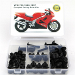 Sobib Honda VFR 750 1990-1997 Mootorrattale T&auml;ielik Komplekt Voolunduskruvisid Terasest Kerekruvid Voolundusklambrid Mutrid must