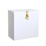 Romantiline kaardihoidja karp Akr&uuml;&uuml;l pruudile Valge lukuga White with Lock white