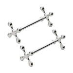 Elegantne roostevabast terasest s&ouml;&ouml;giriistade alus - 2 tk komplekt (H&otilde;be, 8 x 2,5 cm) - Mitmek&uuml;lgne kahvlite, lusikate, nugade ja s&ouml;&ouml;gipulkade jaoks - N&otilde;udepesumasinas pestav, Vastupidav, gray