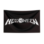 3x5 jalga Halloweeni raskerockb&auml;ndi lipp Pol&uuml;ester Digitr&uuml;kiga b&auml;nner Magamistoa seina kunstiks V&auml;litingimustes seinavaiba kaunistus 150x100cm(60x40in)