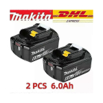 (6,0 Ah 2 tk) 100% Makita 6ah Makita 18v Aku Bl1830b Bl1850b Bl1850 Bl1840 Bl1860 Bl1815 Asendusliitiumaku -fj v&auml;hem