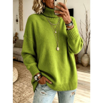 Naiste S&uuml;gis Talv Paks K&otilde;rge Kaelusega Kampsun, Elegantne L&otilde;tv Pehme Kootud Pullover Topp XXL yellow