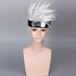 HOKAGE Hatake Kakashi Cosplay Parukas H&otilde;behall S&uuml;nteetiline L&uuml;hike Krussis Parukas Anime Coser Kvaliteetne Parukas Igap&auml;evaseks Peoks 12inches gray