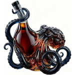 Kraken Rum kaheksajalaga pudel, K&auml;sit&ouml;&ouml;na valmistatud 3D kaheksajalaga dekanter, 350 ml boorsilikaatklaasist lik&ouml;&ouml;ripudel, Vintaažne dekoratsioon, Kodubaari skulptuur, Unikaalne kingitus D001 gray