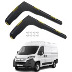 2 tk matkaauto kabiini akna tuuledeflektorit Citroen Relay Jumper Boxer Fiat Ducato Mk3 2006-2024 jaoks, kaubiku akna kaitse tarvikud 2PCS black