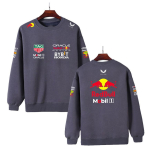 Mehed Naised Paksenema S&uuml;gis ja Talv F1 Red Bull Racing Prindiga &Uuml;mmarguse Kaelusega Huppar Vabaaja L&otilde;tv Pikkade Varrukatega Pullover Spordi T&auml;navar&otilde;ivad S gray