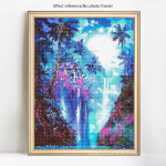 5D-teemantmaal Scenic T&auml;isringi &ouml;&ouml; Rhinestone'i pilt Tikandid Teemant 20X30