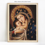 Teemantmaaling Beebi teemanttikandid t&auml;isekraaniga daami pilt kividest 20X30