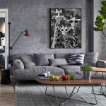Teemantmaali ristpistes  Giraffe Famliy In Glasses  Teemanttikandid Mosaiik Rhinestone 20X30CM