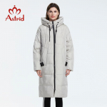 Mantel Astrid Thick Slim Wome Long moodne vabaaja kapuutsiga tuulekindel puuvillane XXL beež