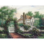 5D DIY Teemantmaali Kabiini Aed Tikand Mosaiik Ristpistes Rhinestone Decor 20X30CM