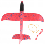 Vahtplastist k&auml;sitsi viskega lennuki kummipaelaga v&auml;ljaviskega purilennuk 35 cm m&auml;nguasjad punane