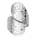 Bague Argent 'Amanda' argent&eacute; - 30 mm 50 h&otilde;be