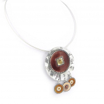 NOA [H2391] - Collier Cr&eacute;ateur 'Milwaukee' marron pruun