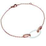 Les Tr&eacute;sors De Lily [L3893] - kullatud k&auml;ev&otilde;ru  Sissi  valge roosa kuld - 17x11 mm kuld