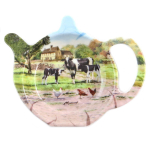 Les Tr&eacute;sors De Lily [Q0201] - Roheline sinine 'Sacr&eacute; Vache' kotikesehoidja - 12x9. 8 cm roheline