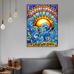 Teemanttikandid Abstraktne maal Ristpistega kristallidega t&auml;is&uuml;mmargune teemantmaal 20X30CM