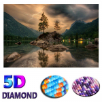 T&auml;is&uuml;mmargune puur 5D teemantmaaling Lightning teemanttikandid ristpistes 20X30CM