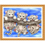 Teemantmaaling Tiigrid Tikand Loomad K&auml;sitsi valmistatud &uuml;mmargune teemantmaal Pilt seinakleebised 20X30CM