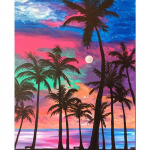 Full Drill Teemantmaaling Sea Coconut Tree 5D Teemanttikandid Kodukaunistus 20X30CM