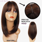 Ombre Bob parukas keskmise pikkusega sirge parukas moe naistele (v&auml;rv: pruun) 8-33