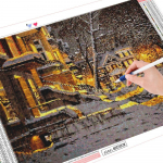 5D DIY Teemantmaaling J&otilde;uluvana T&auml;isruudukujuline Teemanttikandid Loomamosaiik K&auml;sit&ouml;&ouml; Kodukaunistus Full Round (20X30CM)