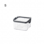 Niiskuskindel virnastatav l&auml;bipaistev suletud kaanega toidupurgi konteiner S