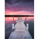 Teemantmaaling Silla ristpistes komplektid Teemanttikandid P&auml;ikeseloojang Rhinestones Mosaiik Kunst Maastik Kodukaunistus Full Round 20X30CM punane