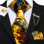 Barry.Wang meeste lips pross taskur&auml;tik mansetin&ouml;&ouml;bid prinditud kaelasideme komplekt pulmapeol tutvumiseks N-5281