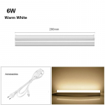 Garderoobivalgusti T5 torupirn 6w 10w led valgustid k&ouml;&ouml;ki magamistoa kapi kappi teleri taustavalgustusega seinalamp LED ribadekoorvalgusti EL pistikuga T5 6W 220V EU Plug