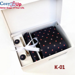 Cozy Up Paisley Print Sinine Punane Kollane Siidist lipsud Meestele Pulmakaelalips Tasku kandiline Lipsuklambrid Mansetin&ouml;&ouml;bid 1